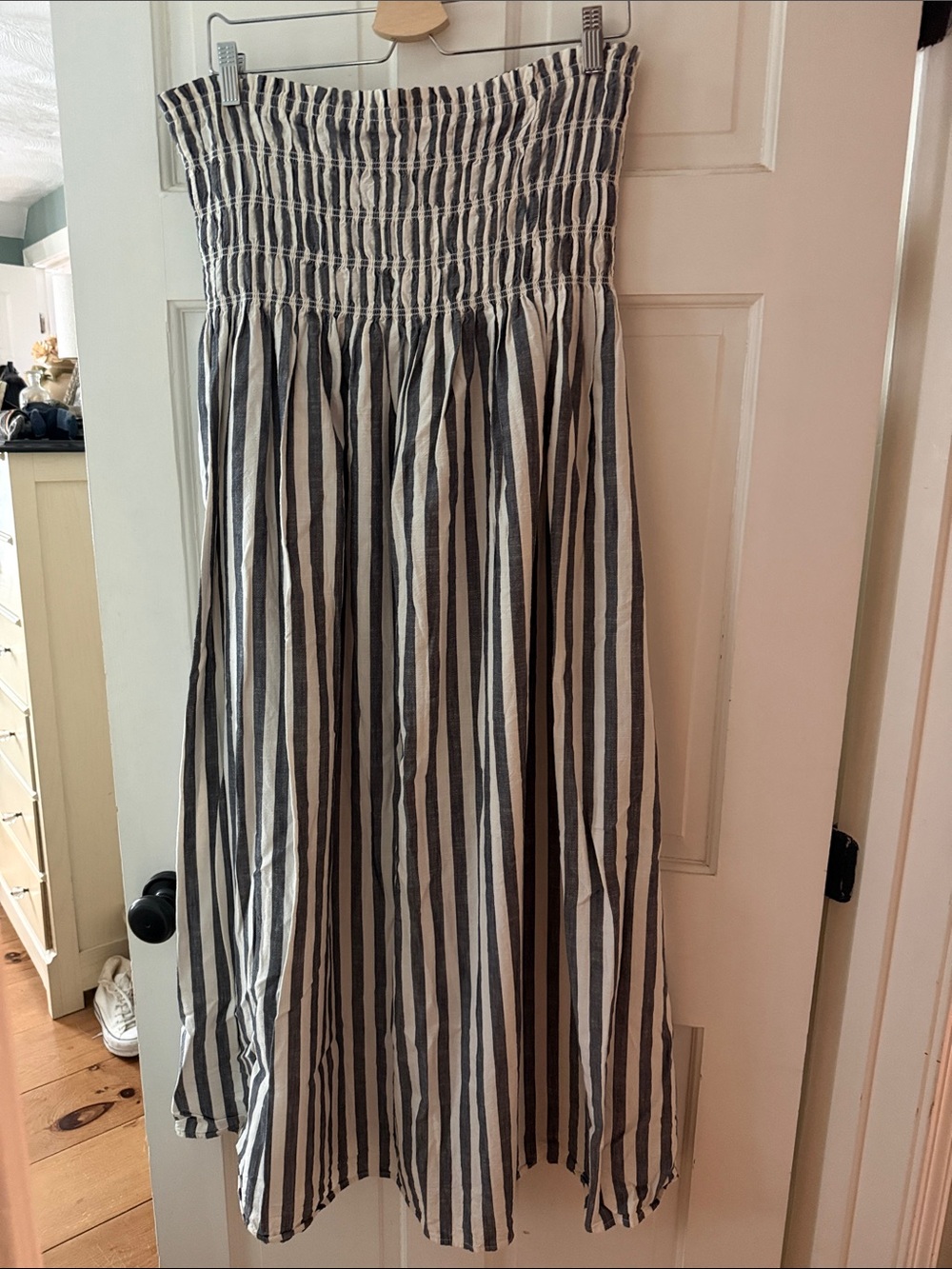 Universal Thread Black & White Striped Maxi Dress